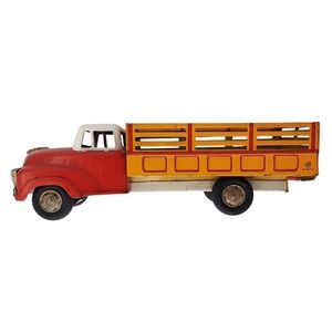 1950s Marx Linemar Tin Litho Friction Stake Truck